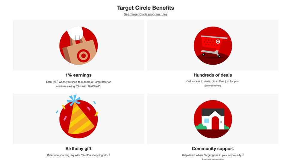 screenshot target app target circle benefits module user interface