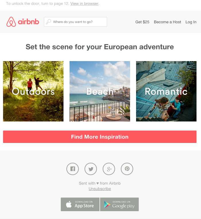 Screenshot of Airbnb Home Page