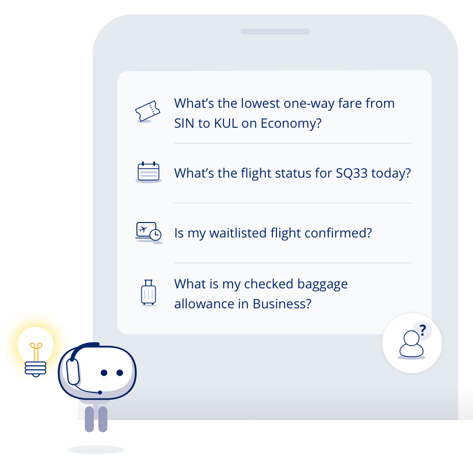 Screenshot of Singapore’s Airline Chatbot